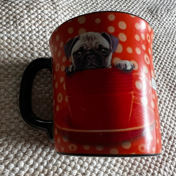 Keith Kimberlin Pug Mug Orange Black Tan - Picture 4 of 5